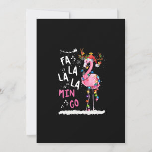Cartes Pour Fêtes Annuelles Noël - Fa-La-La Mingo Flamant Avec Noël