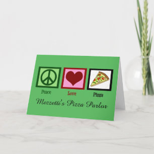 Cartes Pour Fêtes Annuelles Noël fait sur commande de salon de pizza