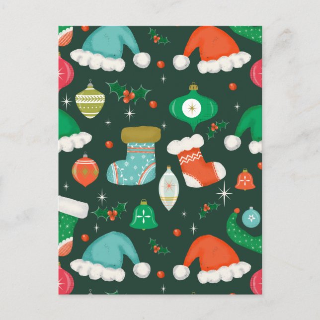Cartes Pour Fêtes Annuelles Noël Falalala Green (Devant)