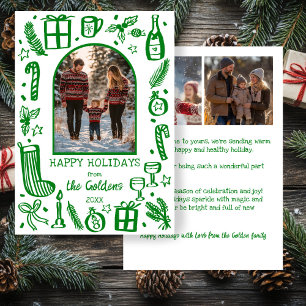 Cartes Pour Fêtes Annuelles Noël Fantaisiste  Arche personnalisée mignonne 3 P
