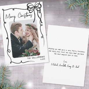 Cartes Pour Fêtes Annuelles Noël Fantaisiste Dessiné à la Main