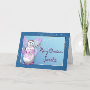 CARTES POUR FÊTES ANNUELLES NOËL - FÉE DE NEIGE - MAGIQUE