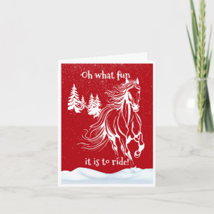 Cartes Pour Fêtes Annuelles Noël festif de l'amoureux de l'équitation