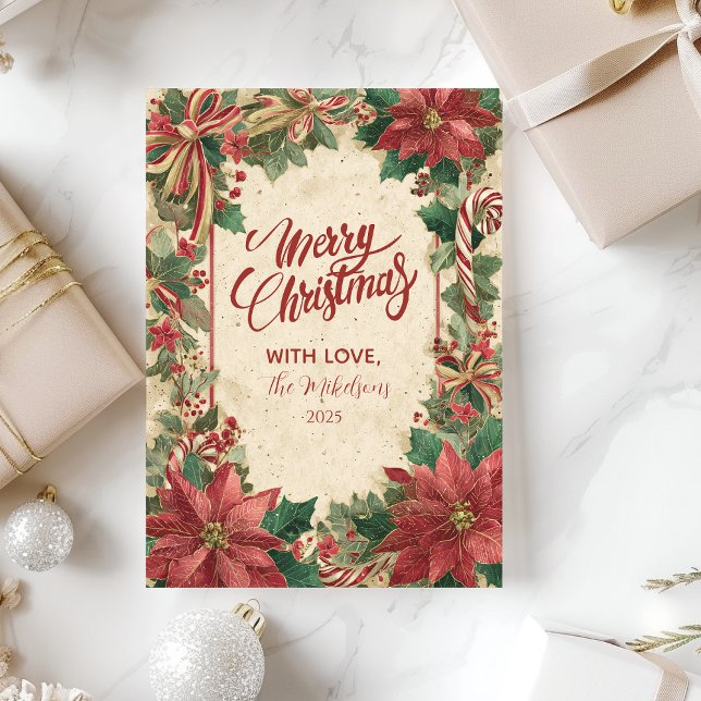 Cartes Pour Fêtes Annuelles Noël Festif Red Bow (Créateur téléchargé)