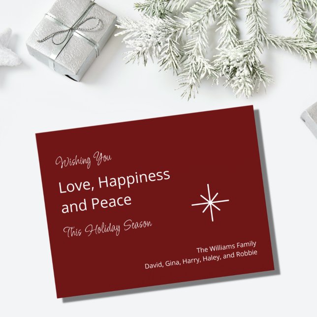 Cartes Pour Fêtes Annuelles Noël Fête rouge Festif (Créateur téléchargé)