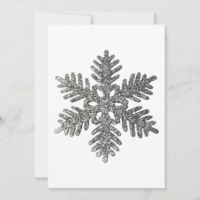 Cartes Pour Fêtes Annuelles Noël Fête Silencieux Snowflake Star Design (Devant)