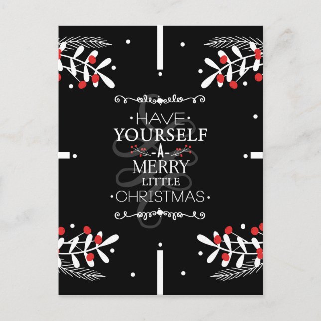 Cartes Pour Fêtes Annuelles Noël...Fêtes des Berries Rouges (Devant)