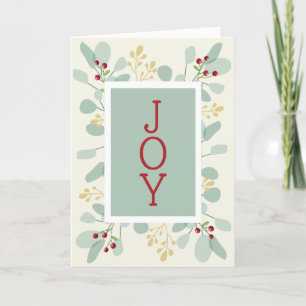 Cartes Pour Fêtes Annuelles Noël feuilles et baies