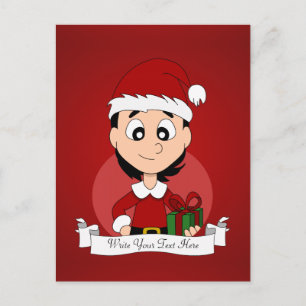 Cartes Pour Fêtes Annuelles Noël-fille-tête-03.png