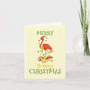 Cartes Pour Fêtes Annuelles Noël Flamant Festif Drôle Fait sur Mesure