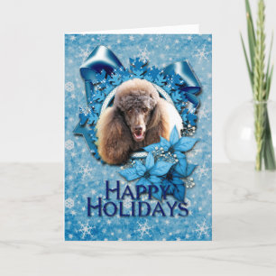 Cartes Pour Fêtes Annuelles Noël - Flocon de neige bleu - Poodé - Chocolat