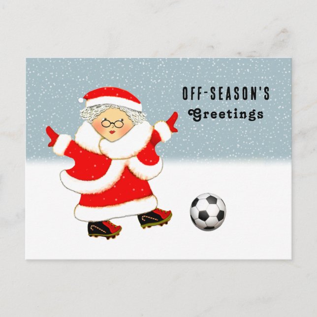 Cartes Pour Fêtes Annuelles Noël Foot (Devant)