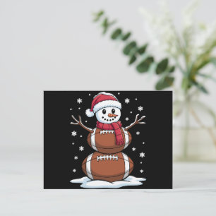 Cartes Pour Fêtes Annuelles Noël Football américain Snowman Xmas Sport