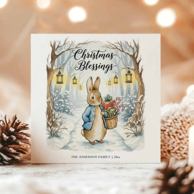 Cartes Pour Fêtes Annuelles Noël forêt cosy de Pierre Lapin (Créateur téléchargé)