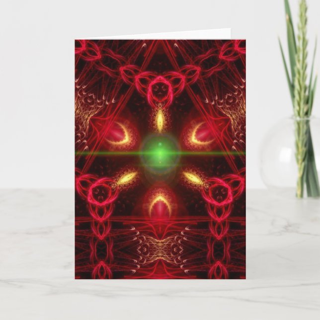 Cartes Pour Fêtes Annuelles noël fractal (Devant)