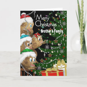 Cartes Pour Fêtes Annuelles NOËL - Frère et famille - FAMILLE DE POMMES DE TER