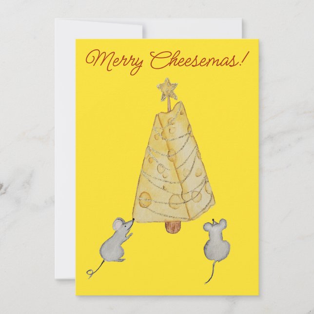 Cartes Pour Fêtes Annuelles Noël Fromage (Devant)