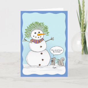 Cartes Pour Fêtes Annuelles Noël Frosté d'écureuil drôle