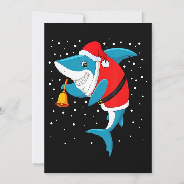 Cartes Pour Fêtes Annuelles Noël - Funny Christmas Shark (Devant)