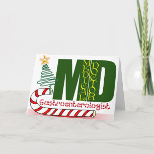 CARTES POUR FÊTES ANNUELLES NOËL GASTROENTEROLOGUE