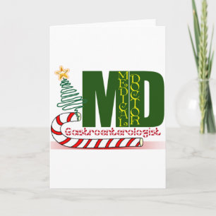 CARTES POUR FÊTES ANNUELLES NOËL GASTROENTEROLOGUE