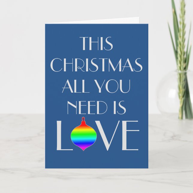 Cartes Pour Fêtes Annuelles Noël gay classique et élégant (Devant)