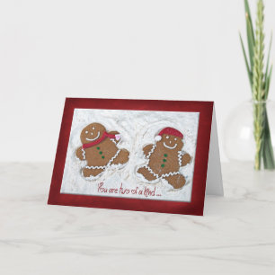 Cartes Pour Fêtes Annuelles Noël Gingerbread Couple Anniversaire