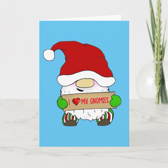 Cartes Pour Fêtes Annuelles Noël Gnome (Devant)