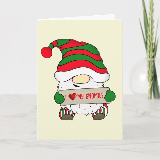 Cartes Pour Fêtes Annuelles Noël Gnome (Devant)