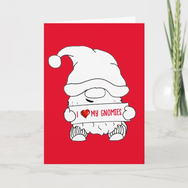 Cartes Pour Fêtes Annuelles Noël Gnome (Devant)