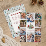 Cartes Pour Fêtes Annuelles Noël Gnomes Famille 10 Photo Collage<br><div class="desc">Cette carte de Noël de collage photo unique est parfaite pour montrer vos photos de famille de l'année passée. Il y a 10 photos autour de l'extérieur, avec de mignons gnomes de vacances en aquarelle tenant des cadeaux à côté d'un arbre de Noël au centre. Au dos est un message...</div>