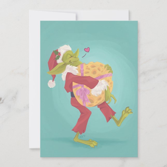 Cartes Pour Fêtes Annuelles Noël Goblin - Nice et Basic (Devant)