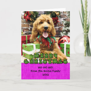 Cartes Pour Fêtes Annuelles Noël - GoldenDoodle - Claire