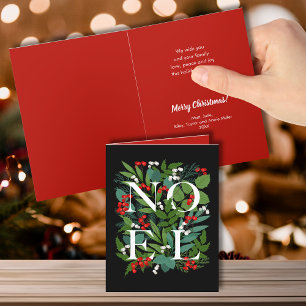 Cartes Pour Fêtes Annuelles NOEL Green and Berries Folle