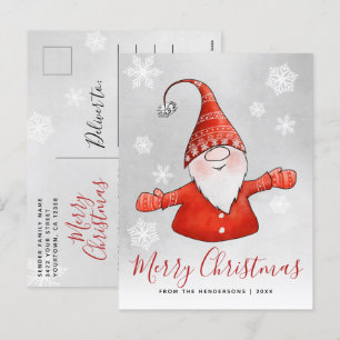 Cartes Pour Fêtes Annuelles Noël gris gris mignon