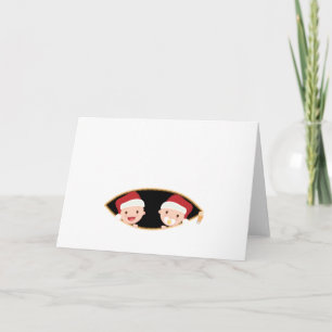 Cartes Pour Fêtes Annuelles noël grossesse jumeaux père Noël bébé jumeaux