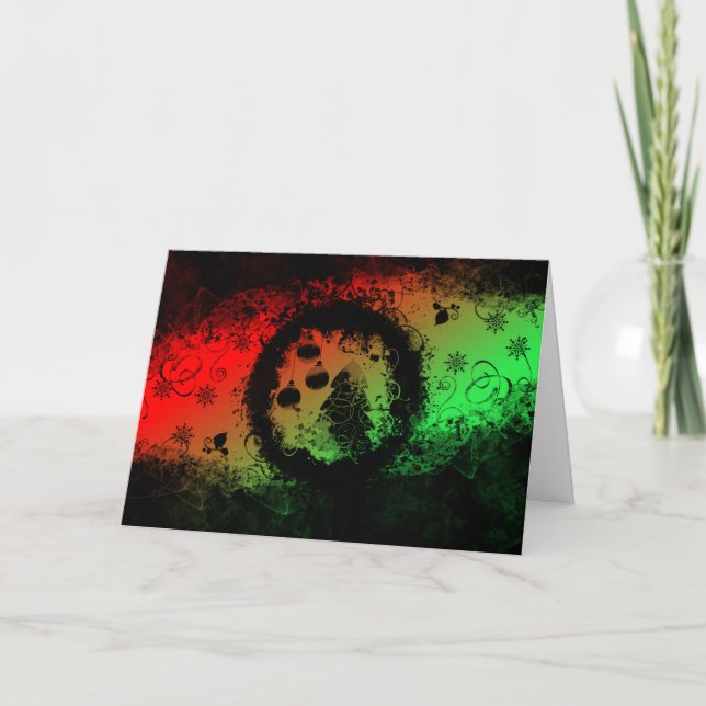 Cartes Pour Fêtes Annuelles Noël grunge (Devant)