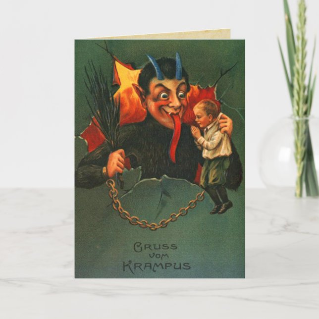 Cartes Pour Fêtes Annuelles Noël Gruss Vom Krampus (Devant)