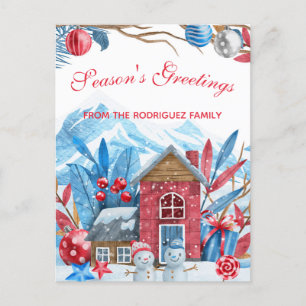Cartes Pour Fêtes Annuelles Noël Happyland Watercolor