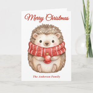 Cartes Pour Fêtes Annuelles Noël Hérisson Fantaisiste