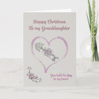 Cartes Pour Fêtes Annuelles Noël heureux à ma petite-fille