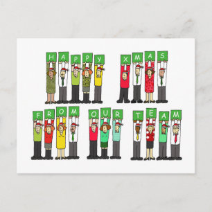 Cartes Pour Fêtes Annuelles Noël heureux de notre équipe