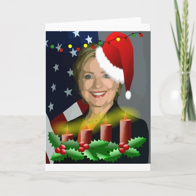 Cartes Pour Fêtes Annuelles Noël hillary Clinton (Devant)