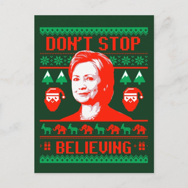 Cartes Pour Fêtes Annuelles Noël Hillary - Ne cessez pas de croire - (Devant)