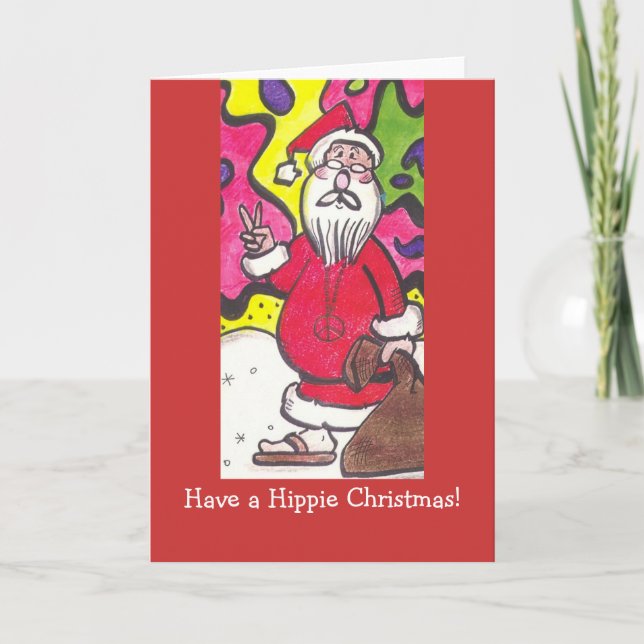 Cartes Pour Fêtes Annuelles Noël hippie (Devant)