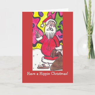 Cartes Pour Fêtes Annuelles Noël hippie