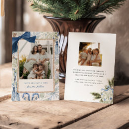 Cartes Pour Fêtes Annuelles Noël Hiver Bleu, Grande Photo