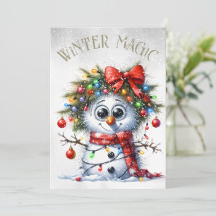 Cartes Pour Fêtes Annuelles Noël hivernal Goofy