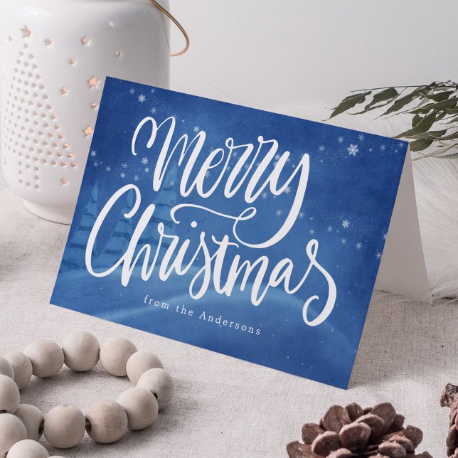 Cartes Pour Fêtes Annuelles Noël hivernal neige non photo (Créateur téléchargé)