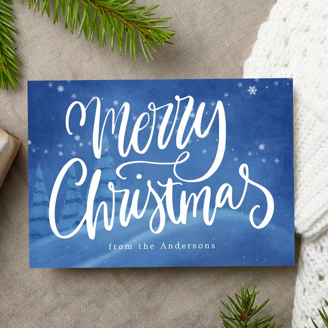 Cartes Pour Fêtes Annuelles Noël hivernal neige non photo (Créateur téléchargé)